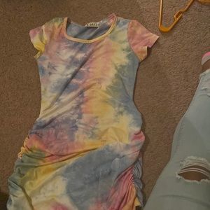 Tie dye tight fit dress